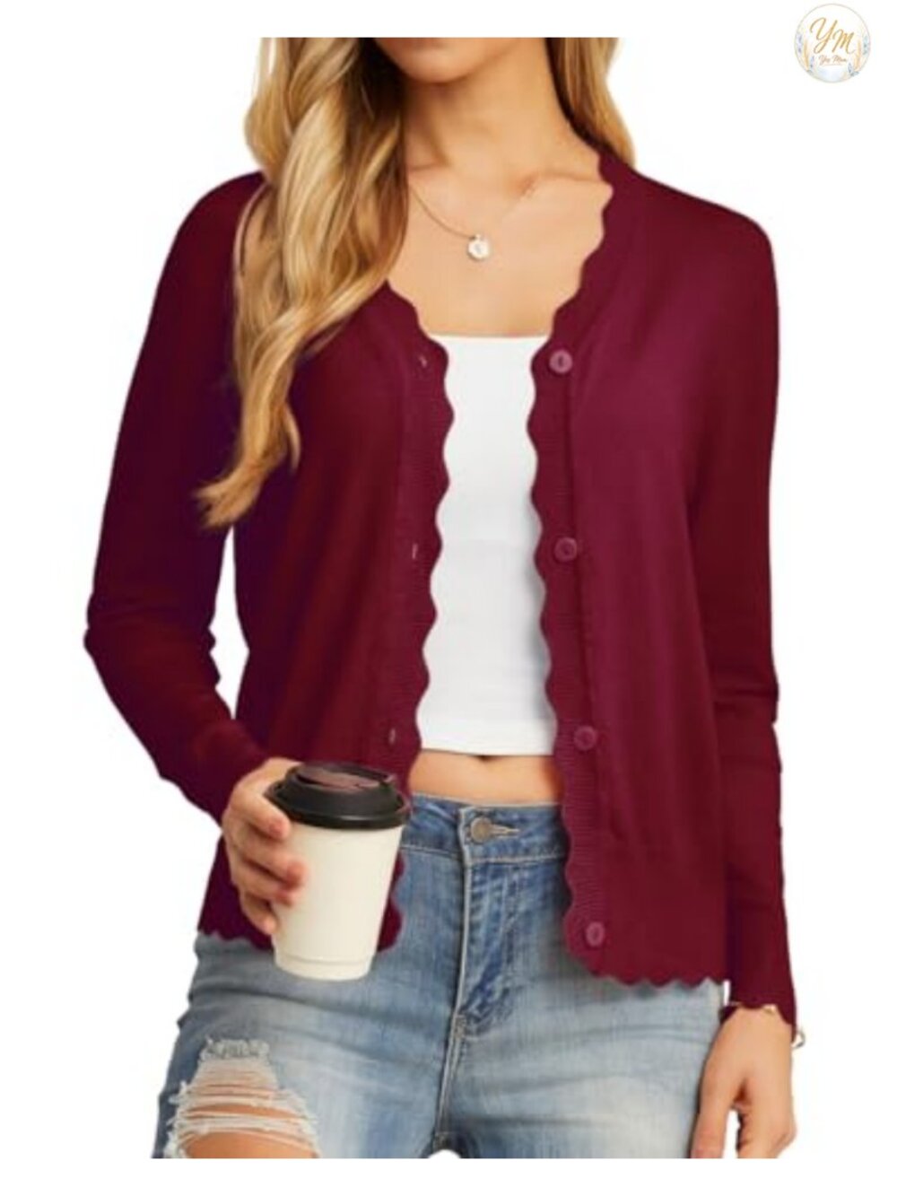 GRECERELLE Women's Lightweight Ribbed Knit Cardigan Button Down